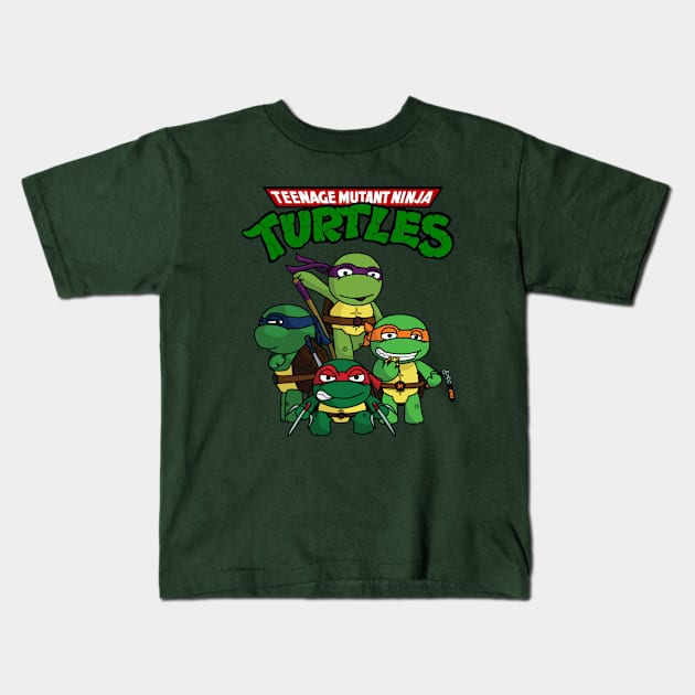 TMNT Ninja turtles kids Kids T-Shirt by nurkaymazdesing